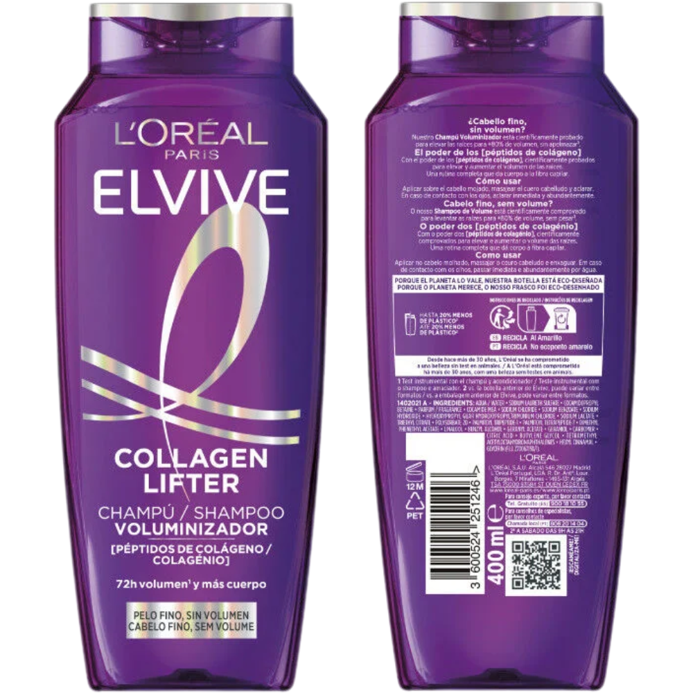 Elvive Collagen Lifter Volumising Hair Shampoo 700mL