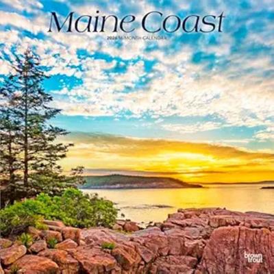 Maine Coast 2026 12 X 24 Inch (Hanging) Monthly Square Wall Calendar Plastic-Free