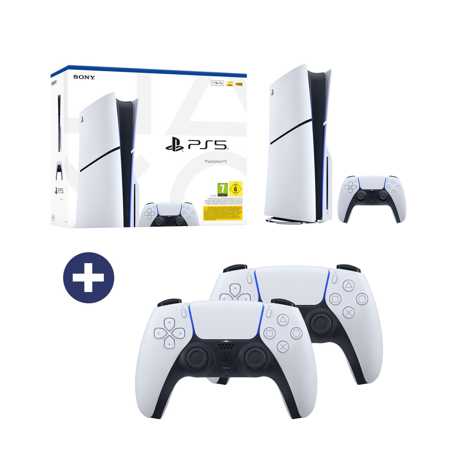 Sony PlayStation 5 Disc-Edition (E-Chassis) + 2x DualSense Wireless-Controller white V3 1000049741_2_1000050212