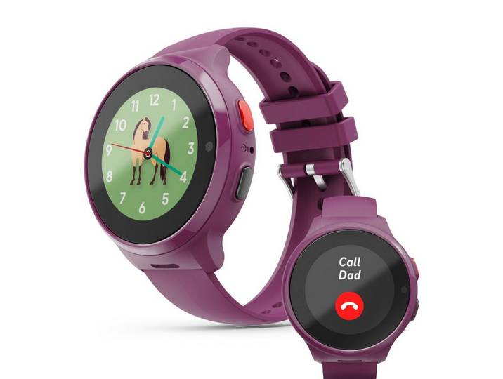 Hama Kinder-Smartwatch (GPS, Telefonfunktion, Schulmodus, SOS) Smartwatch (3,04 cm), Kinderuhr mit Live-Standortverfolgung, IP67, AMOLED-Display 1,19“