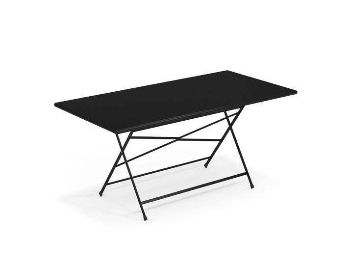 Emu - Table rectangulaire Arc en Ciel - Noir - Acier verni