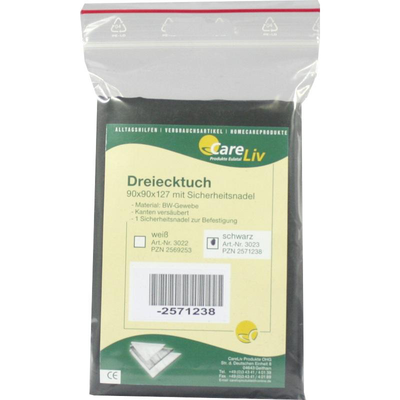Careliv Produkte OHG DREIECKTUCH BW 90x90x127 schwarz m.Sicherheitsn. 1 St 02571238