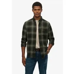 Superdry für Herren. M4011047A Grünes Holzfällerhemd (XL), Lässig, Baumwolle, Langarm
