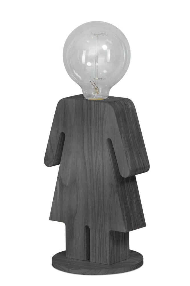 ETH Houten nachtkastlamp Eve Grey