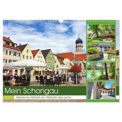 Mein Schongau - Historische Altstadt am Westufer des Lechs (Wandkalender 2027 DIN A3 quer), CALVENDO Monatskalender