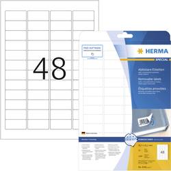Herma 4346 Universal-Etiketten 45.7 x 21.2 mm Papier Weiß 1200 St. Wiederablösbar Tintenstrahldrucker, Laserdrucker, Farblaserdrucker, Kopierer, Farbkopierer,