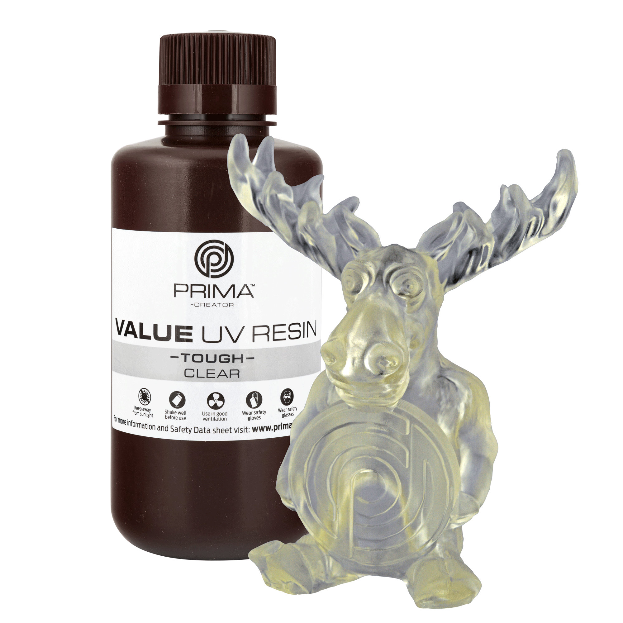 PrimaCreator Value Tough UV Resin (ABS Like) - 500 g - Clear PV-RT-B405-0500-CL