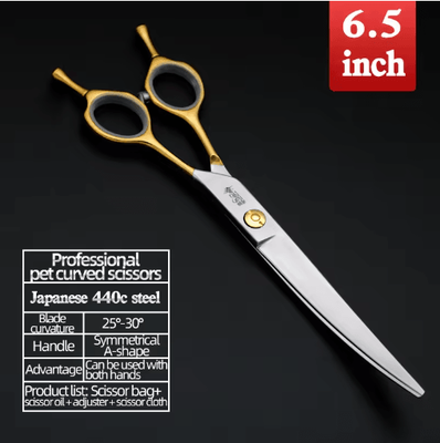 Inspire Picks Sakura Dance Professional Pet Grooming Scissors Set With Japan 440C Steel 6.5 inch Bend