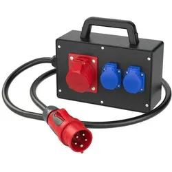 PCE, Baustromverteiler, 9216051 Mobilverteiler Vollgummi Traunsee MV 16/5 2xSSD 1.5m5G2.5St16 H07 (3x, CEE 16/5)