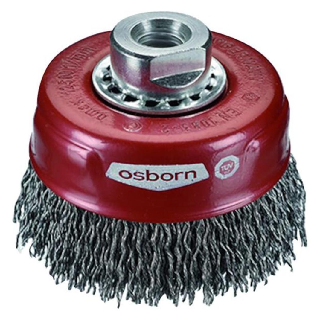 Magni Osborn Topfbürste für Winkelschleifer 115 mm, LONGLIFE * Topfbürste D60 mm Gewinde M14x2,0 gewellter (46571638)