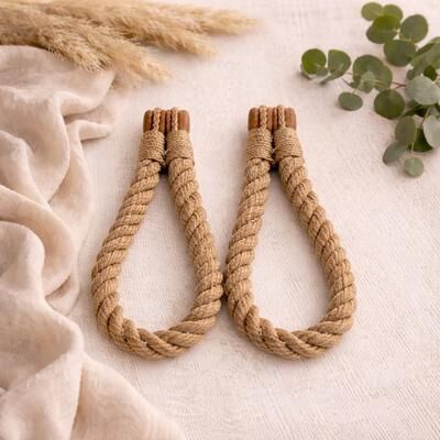 Evideco Twisted Curtain Tiebacks with Magnetic Closure 19.75 x 0.75 in