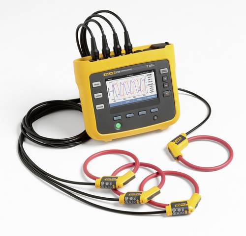 Fluke FLUKE-1738/GOLD-IGF Netz-Analysegerät 3phasig Grafisches Display, inkl. Stromzangen