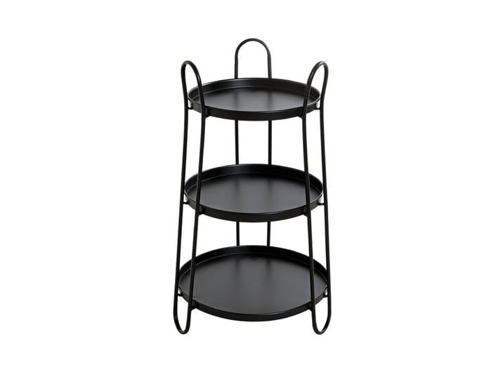 Beistelltisch 43 x 43 cm schwarz