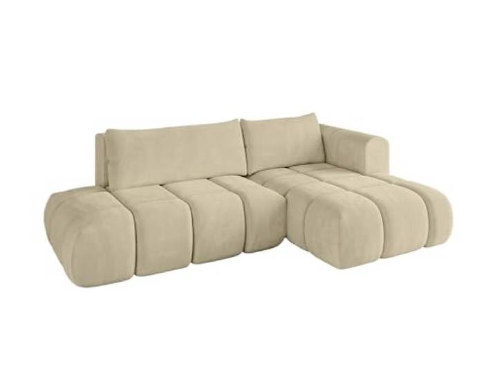 ALTDECOR Ecksofa mit Schlaffunktion L-Form Cloud-L 280x185x90 - Beige