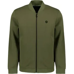 Zipper Sweater Pique Bomber Grün L