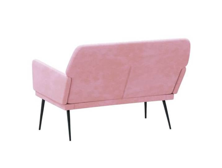 Black Friday  Banc salon - JILL - Banquette/Coffre - Rose 108x79x79 cm - Velours BB271