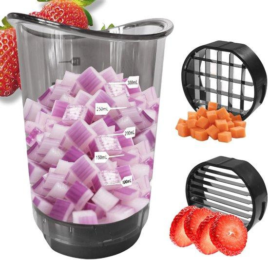 Unyqoos Multifunctionele fruitsnijder van roestvrij staal en ABS met opbergdoos