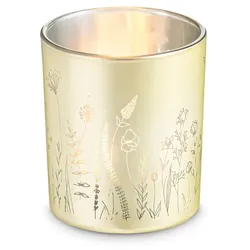 Teelichthalter Blumen Ø 7 cm Glas Grün S (Small)