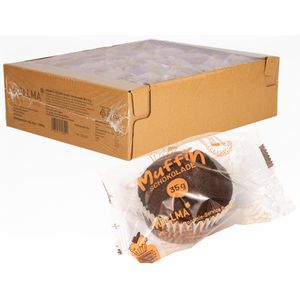 Hellma Kuchen Mini Muffins Schokolade, mit Schokostückchen, einzeln verpackt, je 35 g, 48 Stück