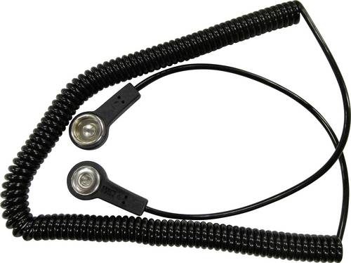 BJZ C-191 086 ESD-Erdungskabel 2.40m Druckknopf 10.3 mm, Druckknopf 4mm