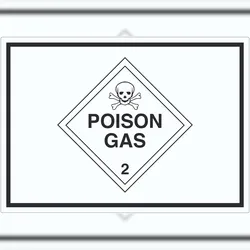 HB-Druck Aufkleber Giftige Gase Symbol Poison Gas Totenkopf A4 (210x297mm)