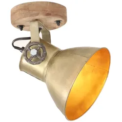 vidaXL Wand-/Deckenlampen Industriestil 2 Stk. Messing 20x25 cm E27