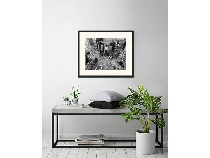 Bild South Korea Rahmen: Massivholz Buche, lackiert Abdeckung: Plexiglas Schwarz 63 x 53cm