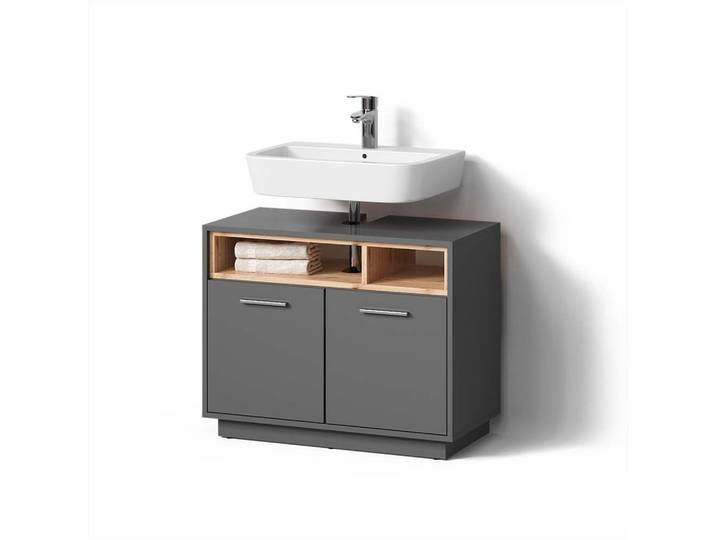 WASCHBECKENUNTERSCHRANK Temo Anthrazit 80 x 64 cm