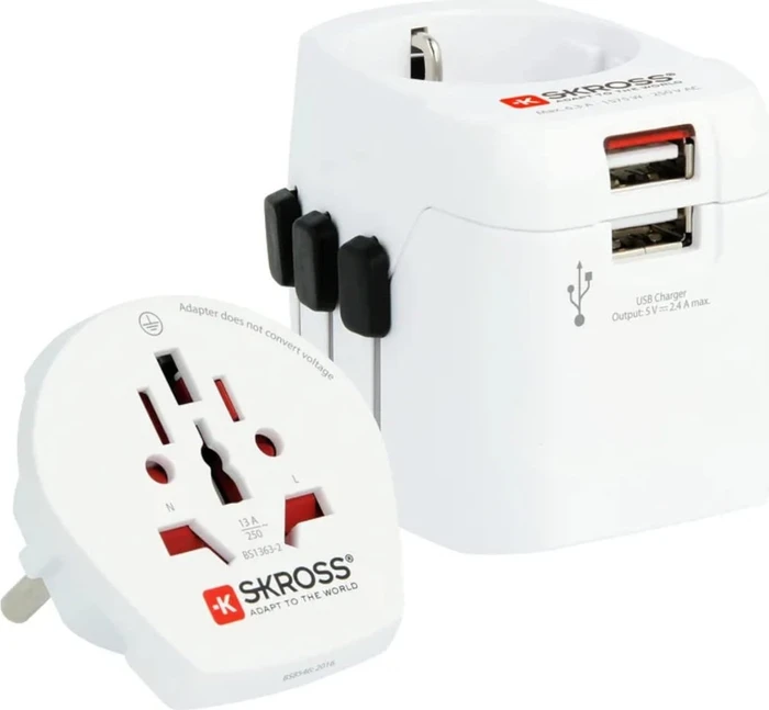 SKROSS PRO Light USB World, inkl. Adapter für andere Gabeln