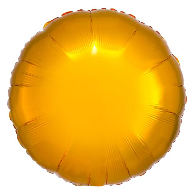 Amscan Standard Metallic Gold Folienballon Rund C16 lose (10x) (9914074-92)
