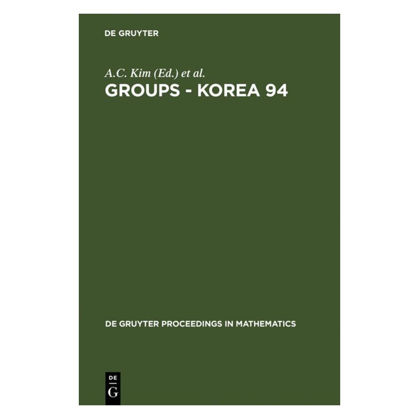 De Gruyter Groups - Korea 94 (Englisch, Hardcover, A L Johnson, A. C. Kim, C Kim, D. L. Johnson) (67761840)