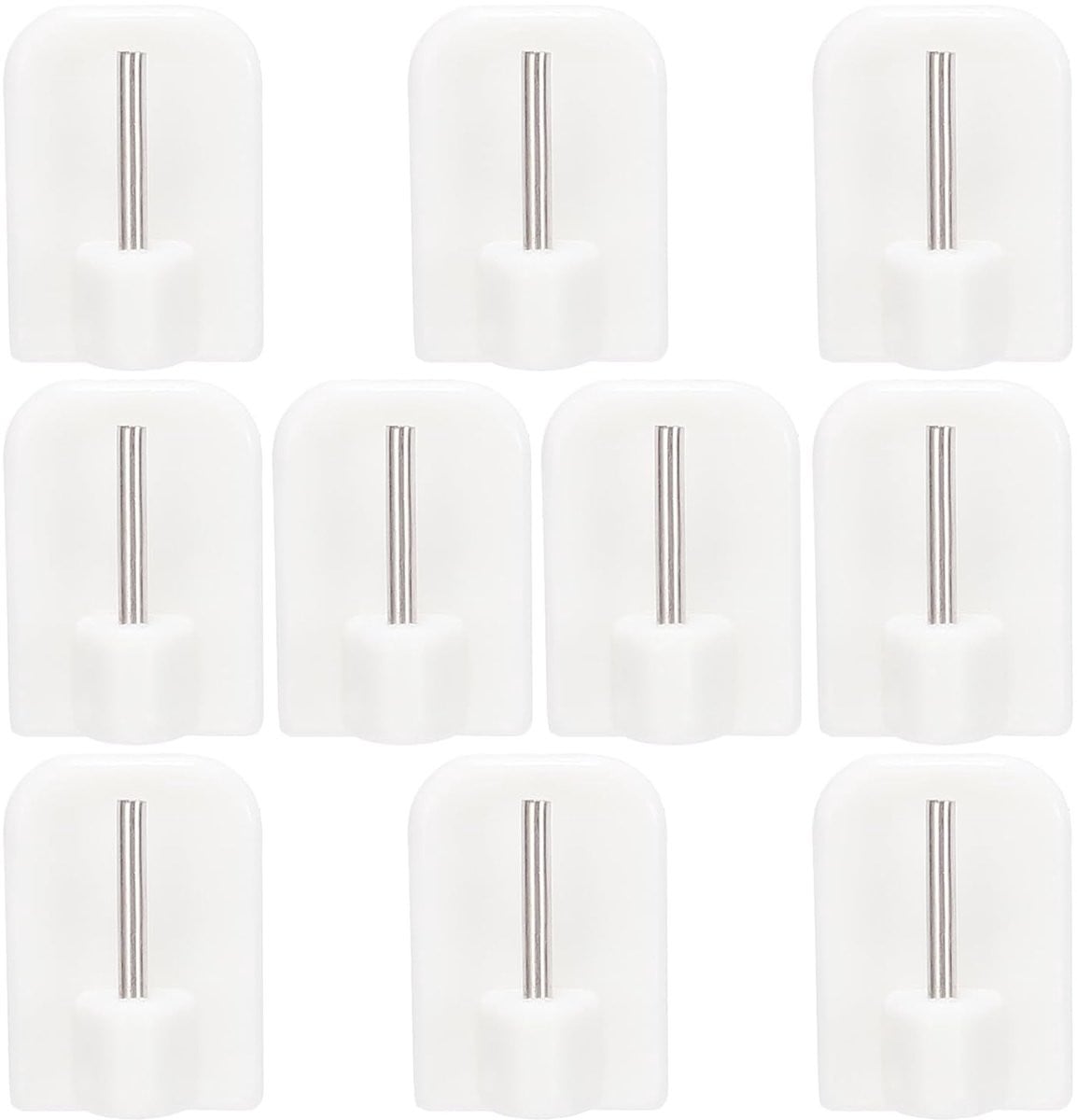 Zelfklevende gordijnhaken - 10 stuks - Wit