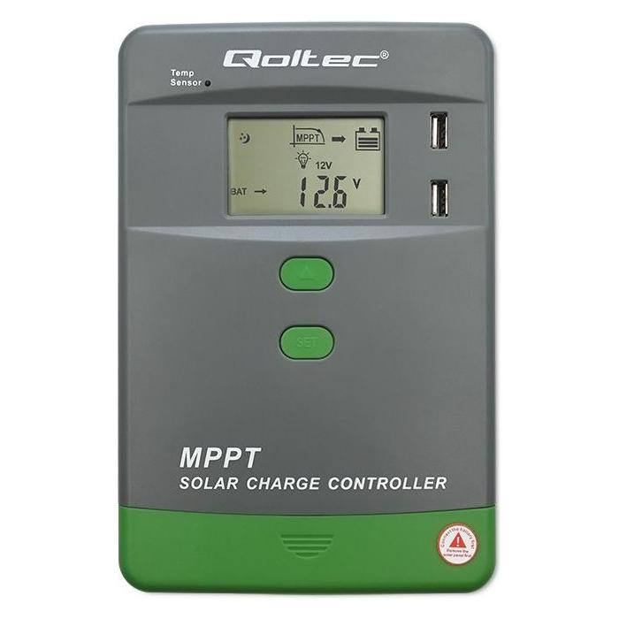 Qoltec Solar-Laderegler MPPT mit Temp. Sensor (53662)