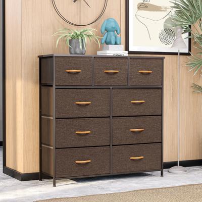 VredHom Extra Wide 9 Drawers Fabric Dresser Storage Organizer
