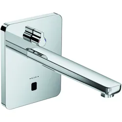 KLUDI ZENTA SL E Elektronische Waschtischarmatur, Ausladung 240mm, Temperaturwahlgriff, Strom- oder Batteriebetrieb, chrom, 3840005