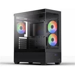 AeroCool P500D-G-BK-v1 (schwarz) (ATX), PC Gehäuse, Schwarz