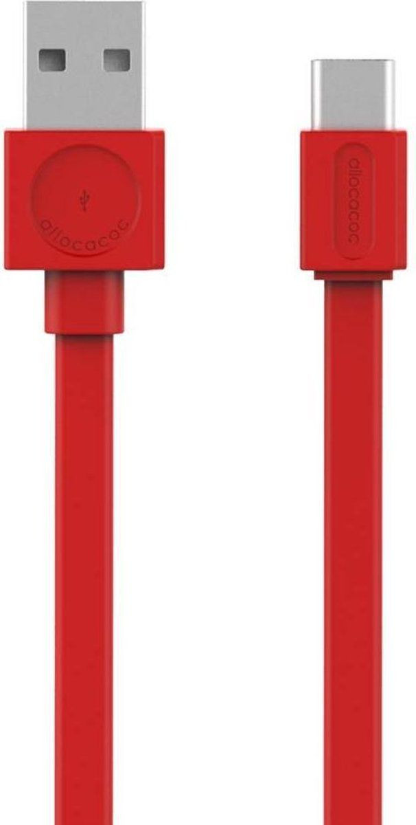 Designnest Designnest USB-C Oplaadkabel Rood 1,5 Meter