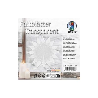 URSUS Faltblätter Faltblätter Transparentpapier, weiß, (42 g/m², 14 x 14 cm)