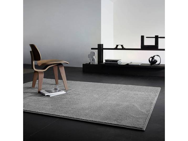 Teppich WECON HOME BASICS Lotta Gr. 4, grau, B:160cm H:17mm L:230cm, Kunstfaser, Teppiche, Teppich, Kurzflor, Wohnzimmer