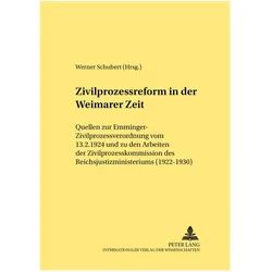 Zivilprozessreform in der Weimarer Zeit, Fachbücher von Werner Schubert