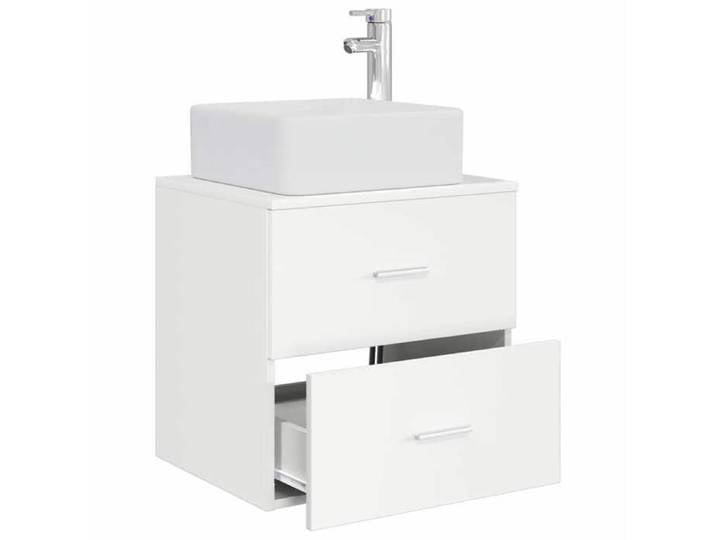 Meuble sous lavabo - - Meuble lavabo - Bois ingénierie - Blanc - Avec lavabo - 53x34 5x63 cm 422xfo21m