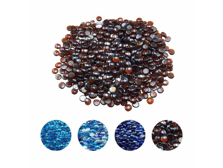 VEVOR Vuurglas 4\,5 KG Glazen Steen 19MM Glazen Kralen Vuurkristal Amberkleur