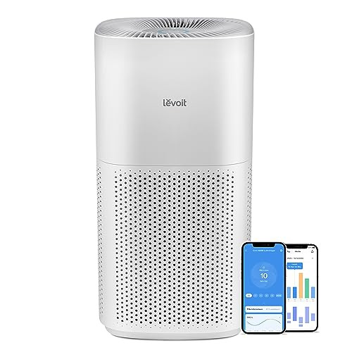 Levoit CORE 600S HEPA-luchtreiniger voor allergieën en rook, CADR 697 m³/u, crèmewit