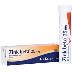 ZINK BETA 25 Brausetabletten 20 St