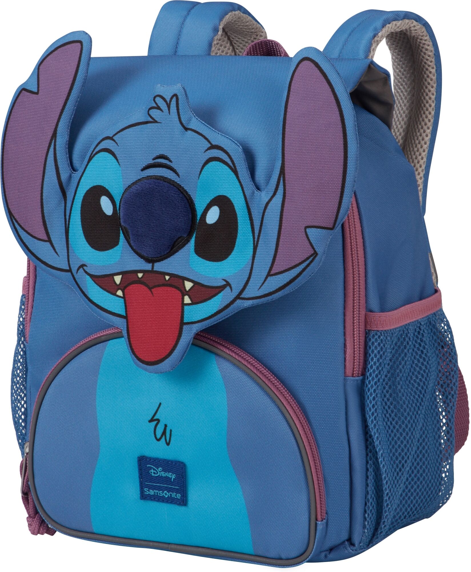 Kinderrucksack SAMSONITE "Disney", Kinder, Gr. B/H/T: 25cm x 32cm x 13cm, blau, Polyester, Rucksäcke Kinderrucksack, Rucksack, Kindertasche im fröhlichen 3D Design