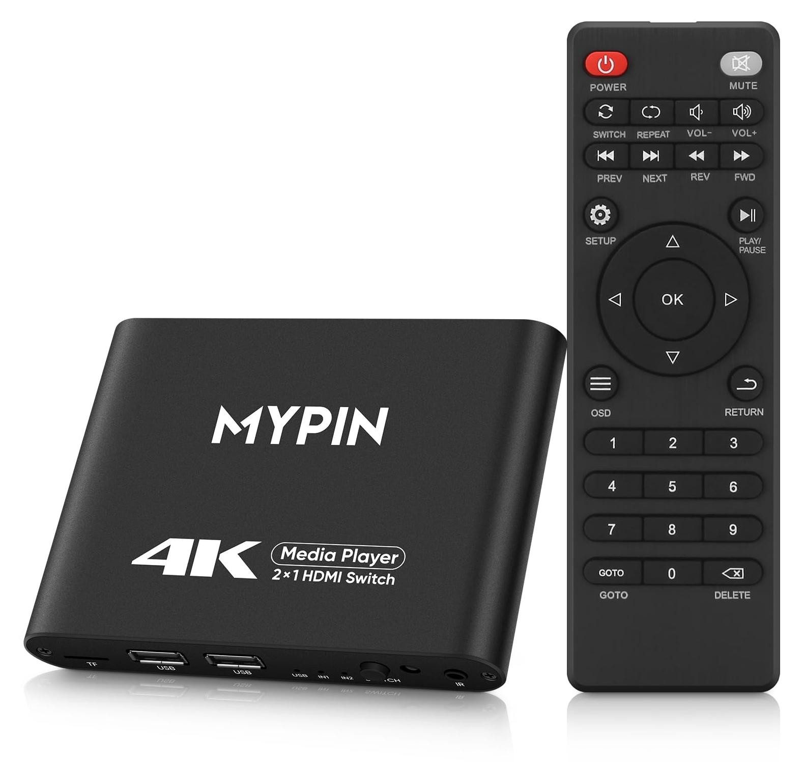 Selius 4K Multimedia Speler met 2-in-1 HDMI-schakelaar