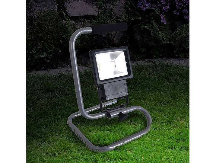 LED-Wegeleuchte 21 x 32 x 23cm Schwarz/Silber