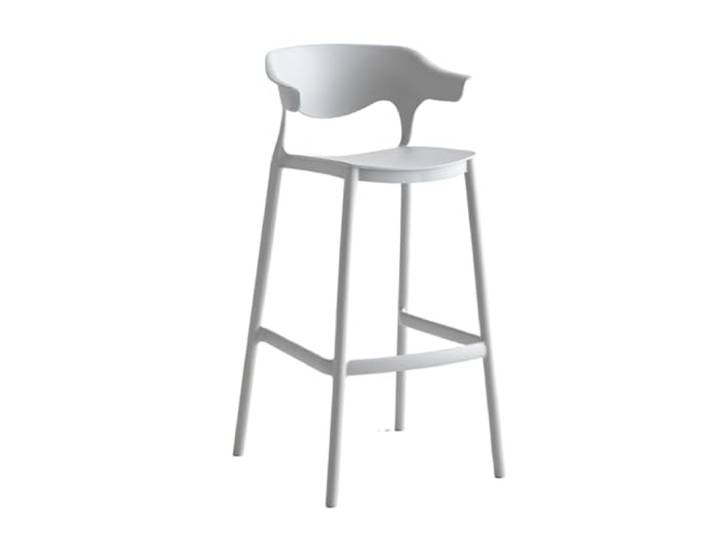 VNCdfhETs Barstuhl Barhocker Mit Rückenlehnen Stapelbare Hohe Esszimmerstühle Aus Kunststoff Barhocker(Grey)