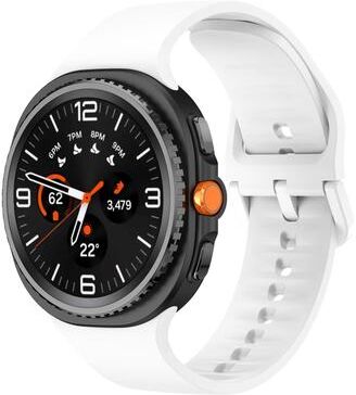 Everyday Crate Samsung Galaxy Watch8 Band Soft Silicone Watch Band Adjustable Replacement Strap For Watch8 Classic white
