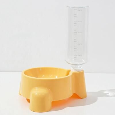 Uplifted Finds Automatic Pet Water Bottle Dispenser Bowl yellow